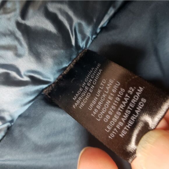 Anthropologie Pilcro Puffer Vest Blue Tie Sides quilted puffer one size - Picture 6 of 10